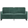 Sofá De 2 Plazas | Sofá De Salón | Sofá De Descanso De Terciopelo Verde Oscuro 140 Cm Cfw90562