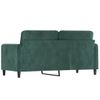 Sofá De 2 Plazas | Sofá De Salón | Sofá De Descanso De Terciopelo Verde Oscuro 140 Cm Cfw90562