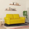 Sofá De 2 Plazas | Sofá De Salón | Sofá De Descanso Terciopelo Amarillo 120 Cm Cfw65992