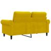 Sofá De 2 Plazas | Sofá De Salón | Sofá De Descanso Terciopelo Amarillo 120 Cm Cfw65992