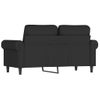 Sofá De 2 Plazas | Sofá De Salón | Sofá De Descanso Terciopelo Negro 120 Cm Cfw66002