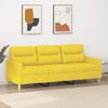 Sofá De 3 Plazas | Sofá De Salón | Sofá De Descanso De Tela Amarillo Claro 180 Cm Cfw17480