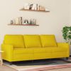 Sofá De 3 Plazas | Sofá De Salón | Sofá De Descanso Terciopelo Amarillo 180 Cm Cfw55238