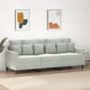 Sofá De 3 Plazas | Sofá De Salón | Sofá De Descanso Terciopelo Gris Claro 180 Cm Cfw16463