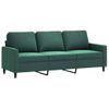 Sofá De 3 Plazas | Sofá De Salón | Sofá De Descanso Terciopelo Verde Oscuro 180 Cm Cfw27965