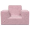 Sofá Para Niños | Sofá De Salón | Sofá De Descanso Felpa Suave Rosa Cfw61399