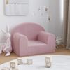 Sofá Para Niños | Sofá De Salón | Sofá De Descanso Felpa Suave Rosa Cfw78098