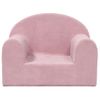 Sofá Para Niños | Sofá De Salón | Sofá De Descanso Felpa Suave Rosa Cfw78098