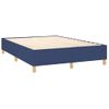 Cama Doble | Cama Para Adultos | Cama Box Spring Colchón Y Luces Led Tela Azul 140x200 Cm Cfw1757538