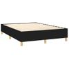 Cama Doble | Cama Para Adultos | Cama Box Spring Colchón Y Luces Led Tela Negro 140x190 Cm Cfw8731887