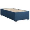 Cama Individual | Cama Para Adultos | Cama Box Spring Con Colchón Tela Azul 100x200 Cm Cfw9069341