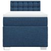 Cama Individual | Cama Para Adultos | Cama Box Spring Con Colchón Tela Azul 100x200 Cm Cfw6776678