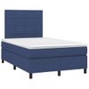 Cama Doble | Cama Para Adultos | Cama Box Spring Con Colchón Tela Azul 120x200 Cm Cfw4809600