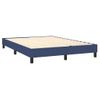 Cama Doble | Cama Para Adultos | Cama Box Spring Con Colchón Tela Azul 140x190 Cm Cfw7998038