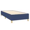 Cama Individual | Cama Para Adultos | Cama Box Spring Con Colchón Tela Azul 90x190 Cm Cfw3336045