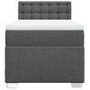 Cama Individual | Cama Para Adultos | Cama Box Spring Con Colchón Tela Gris Oscuro 80x200 Cm Cfw6943390