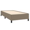 Cama Individual | Cama Para Adultos | Cama Box Spring Con Colchón Tela Gris Taupe 90x190 Cm Cfw5294904