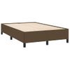 Cama Doble | Cama Para Adultos | Cama Box Spring Con Colchón Tela Marrón Oscuro 120x190 Cm Cfw3329532