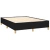 Cama Doble | Cama Para Adultos | Cama Box Spring Con Colchón Tela Negro 140x190 Cm Cfw1971625