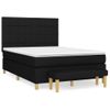 Cama Doble | Cama Para Adultos | Cama Box Spring Con Colchón Tela Negro 140x190 Cm Cfw6908915