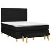 Cama Doble | Cama Para Adultos | Cama Box Spring Con Colchón Tela Negro 140x190 Cm Cfw9055513