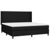 Cama Doble | Cama Para Adultos | Cama Box Spring Con Colchón Tela Negro 200x200 Cm Cfw5838260