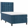 Cama Individual | Cama Para Adultos | Cama Box Spring Con Colchón Terciopelo Azul Oscuro 90x190 Cm Cfw8077967