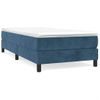 Cama Individual | Cama Para Adultos | Cama Box Spring Con Colchón Terciopelo Azul Oscuro 90x190 Cm Cfw3272619