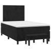 Cama Doble | Cama Para Adultos | Cama Box Spring Con Colchón Terciopelo Negro 120x190 Cm Cfw4847688