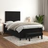 Cama Doble | Cama Para Adultos | Cama Box Spring Con Colchón Terciopelo Negro 120x190 Cm Cfw4847688