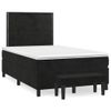 Cama Doble | Cama Para Adultos | Cama Box Spring Con Colchón Terciopelo Negro 120x190 Cm Cfw1102678