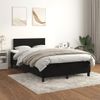 Cama Doble | Cama Para Adultos | Cama Box Spring Con Colchón Terciopelo Negro 120x190 Cm Cfw9598844