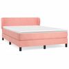 Cama Doble | Cama Para Adultos | Cama Box Spring Con Colchón Terciopelo Rosa 140x190 Cm Cfw6798399