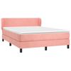 Cama Doble | Cama Para Adultos | Cama Box Spring Con Colchón Terciopelo Rosa 140x190 Cm Cfw6798399