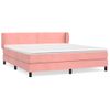 Cama Doble | Cama Para Adultos | Cama Box Spring Con Colchón Terciopelo Rosa 160x200 Cm Cfw9076844