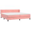 Cama Doble | Cama Para Adultos | Cama Box Spring Con Colchón Terciopelo Rosa 200x200 Cm Cfw8690783