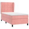 Cama Individual | Cama Para Adultos | Cama Box Spring Con Colchón Terciopelo Rosa 90x190 Cm Cfw2739927