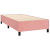 Cama Individual | Cama Para Adultos | Cama Box Spring Con Colchón Terciopelo Rosa 90x190 Cm Cfw5988988