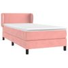 Cama Individual | Cama Para Adultos | Cama Box Spring Con Colchón Terciopelo Rosa 90x190 Cm Cfw5867091