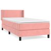 Cama Individual | Cama Para Adultos | Cama Box Spring Con Colchón Terciopelo Rosa 90x200 Cm Cfw5753414