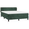 Cama Doble | Cama Para Adultos | Cama Box Spring Con Colchón Terciopelo Verde Oscuro 140x190 Cm Cfw3514604