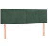 Cama Doble | Cama Para Adultos | Cama Box Spring Con Colchón Terciopelo Verde Oscuro 140x190 Cm Cfw3514604