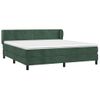 Cama Doble | Cama Para Adultos | Cama Box Spring Con Colchón Terciopelo Verde Oscuro 160x200 Cm Cfw7801124