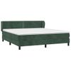 Cama Doble | Cama Para Adultos | Cama Box Spring Con Colchón Terciopelo Verde Oscuro 160x200 Cm Cfw8747933