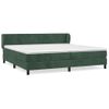 Cama Doble | Cama Para Adultos | Cama Box Spring Con Colchón Terciopelo Verde Oscuro 200x200 Cm Cfw8087389