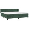 Cama Doble | Cama Para Adultos | Cama Box Spring Con Colchón Terciopelo Verde Oscuro 200x200 Cm Cfw8087389