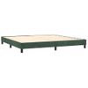 Cama Doble | Cama Para Adultos | Cama Box Spring Con Colchón Terciopelo Verde Oscuro 200x200 Cm Cfw8087389