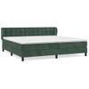 Cama Doble | Cama Para Adultos | Cama Box Spring Con Colchón Terciopelo Verde Oscuro 200x200 Cm Cfw9959147