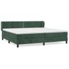 Cama Doble | Cama Para Adultos | Cama Box Spring Con Colchón Terciopelo Verde Oscuro 200x200 Cm Cfw7147823