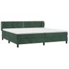 Cama Doble | Cama Para Adultos | Cama Box Spring Con Colchón Terciopelo Verde Oscuro 200x200 Cm Cfw7147823